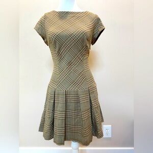 Urban Outfitters Plaid Mini Dress - Tan and Black